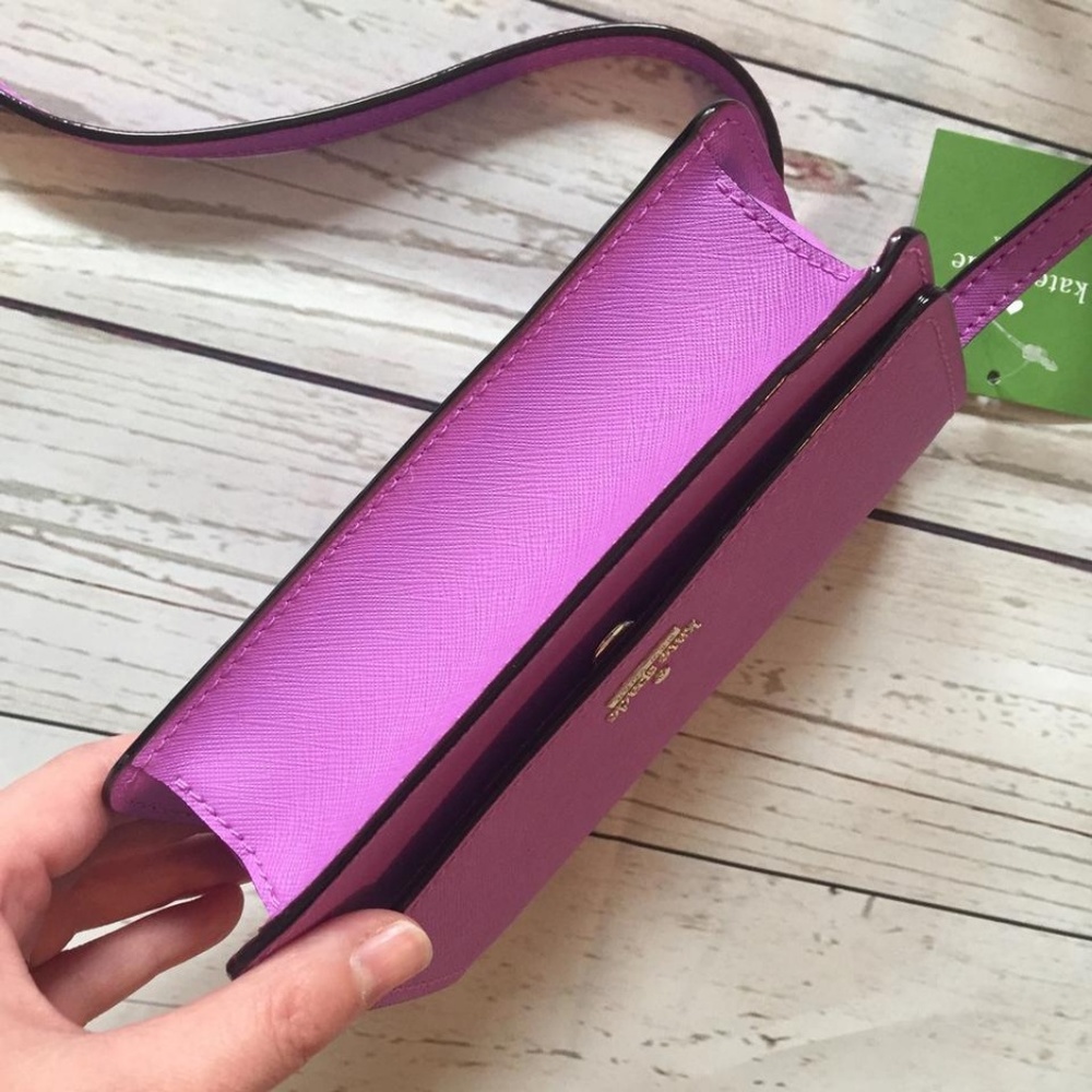 Kate Spade Arielle Morning Glory Purple Crossbody - Picture 7 of 8